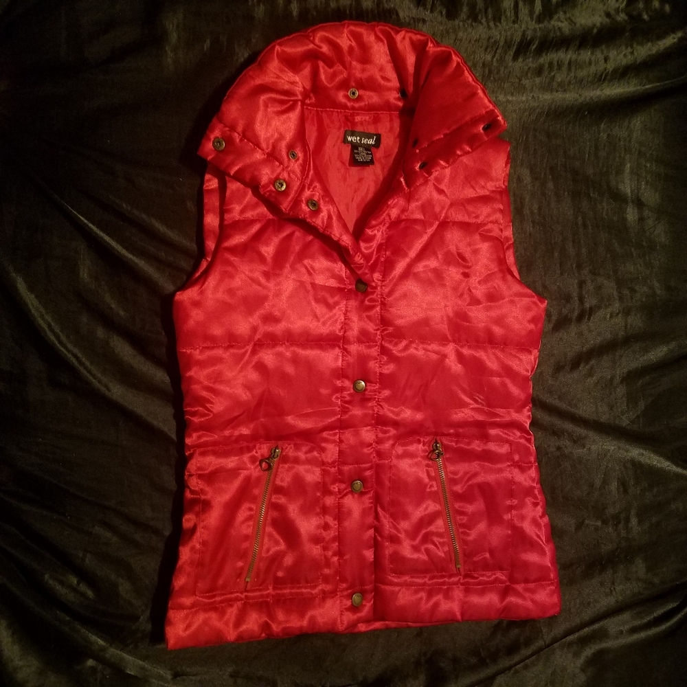Wet Seal | Red Puffy Vest